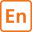 Icône blanc ayant les lettres E et N pour english pour avoir la version anglaise du site web.